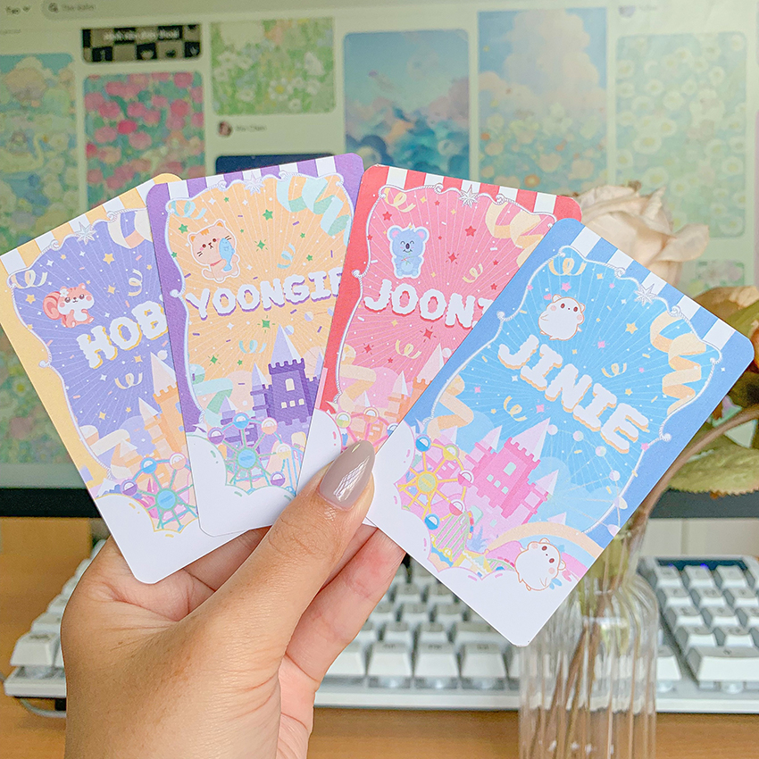 PHOTOCARD UNOFF BTS cán bóng cute