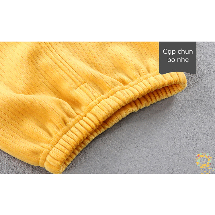 Bộ nỉ bông cho bé trai bộ quần áo nỉ bên trong lót lông cho bé dài tay chất nỉ nhung siêu ấm 2023