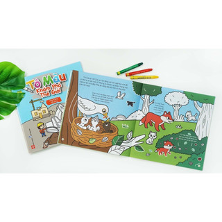 Sách - Tô màu khám phá thế giới (Nhiều chủ đề)
