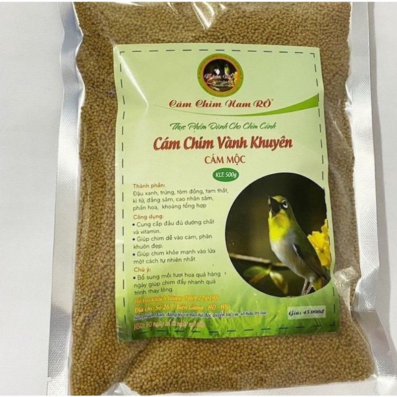 Cám chim vành khuyên Nam Rô cao cấp giá rẻ cho chim mộc khối lượng 500gram