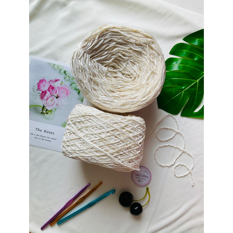 Yarn - Len Nhung - Cỡ sợi khoảng 1.5mm ~ 3.0mm - Làm các sản phẩm cho mùa đông