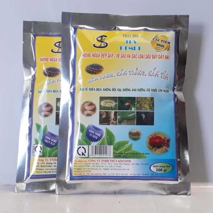 200 gr NẤM 3 MÀU Vi Nấm Ký Sinh Trừ Sâu Rầy rệp Sáp Sùng Đất An Toàn Sinh Học