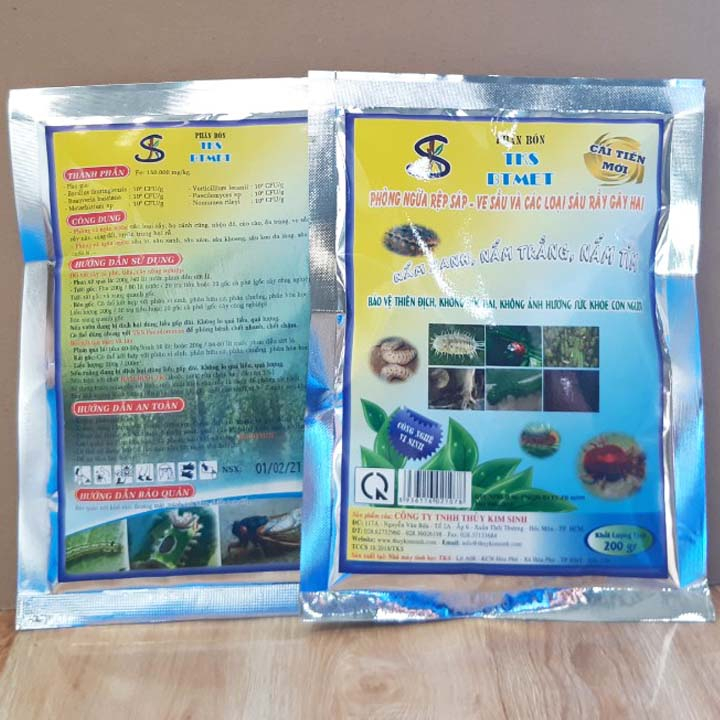 200 gr NẤM 3 MÀU Vi Nấm Ký Sinh Trừ Sâu Rầy rệp Sáp Sùng Đất An Toàn Sinh Học