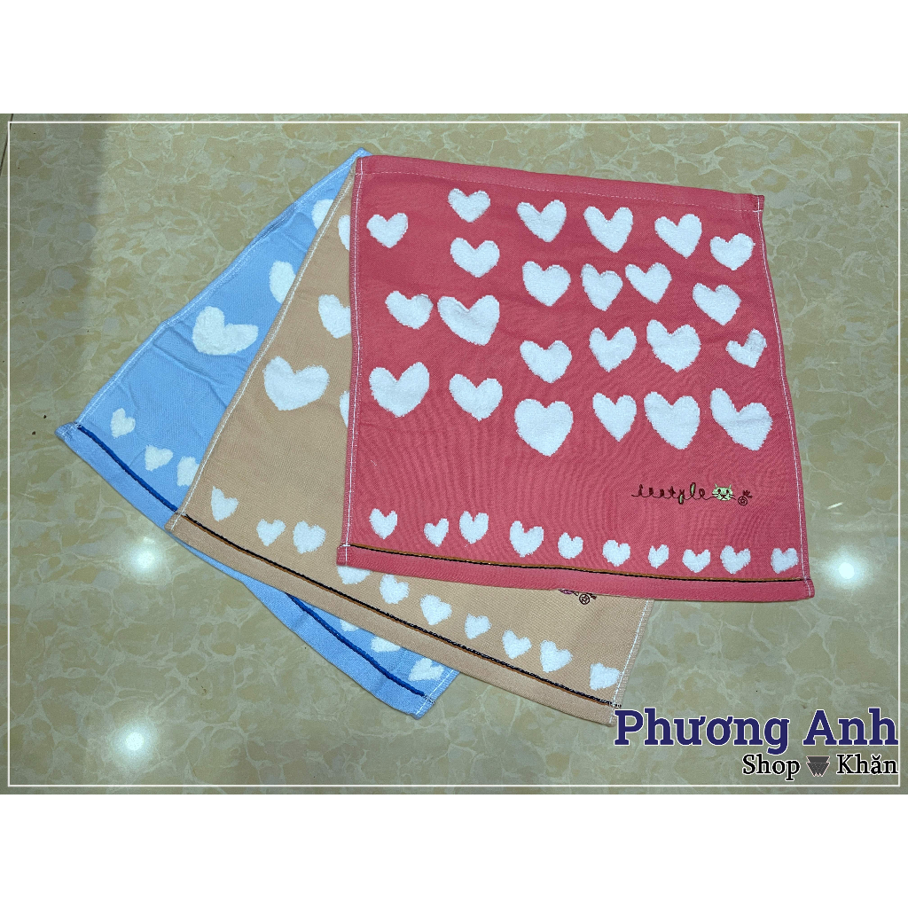 Khăn nail, Khăn mặt, khăn lau bếp 100% cotton hình người tuyết 35x35cm