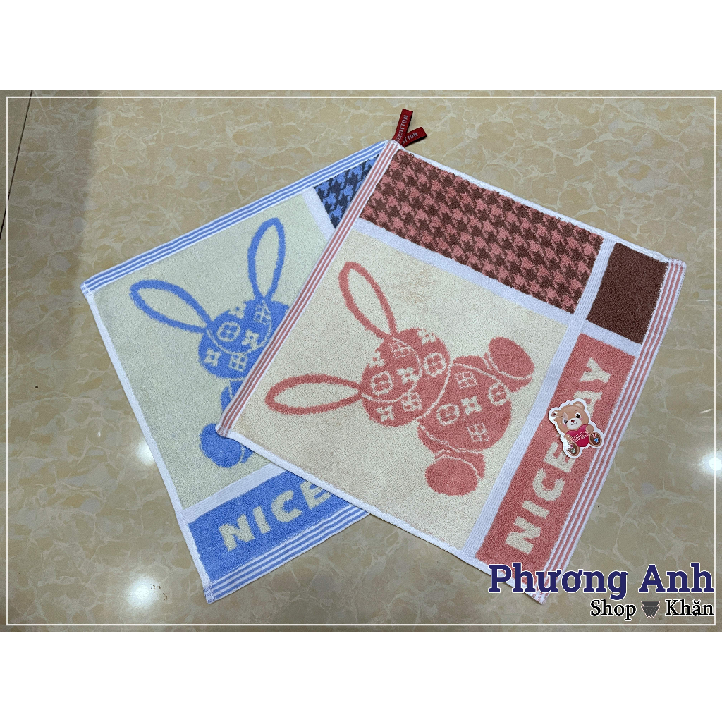 Khăn nail, Khăn mặt, khăn lau bếp 100% cotton hình người tuyết 35x35cm