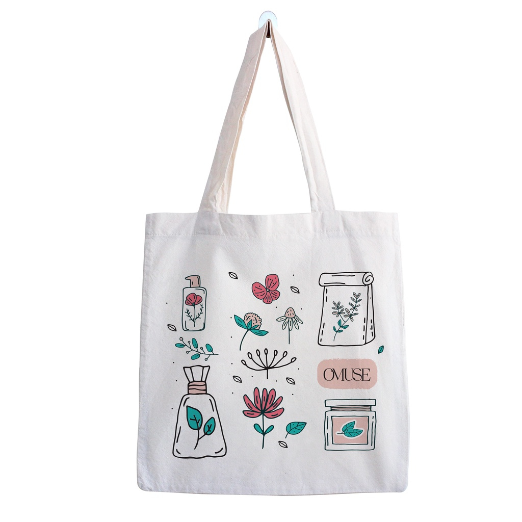 Quà tặng Túi Tote OMUSE vải canvas dễ thương