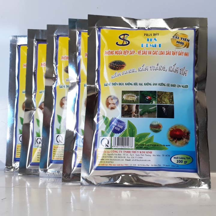 200 gr NẤM 3 MÀU Vi Nấm Ký Sinh Trừ Sâu Rầy rệp Sáp Sùng Đất An Toàn Sinh Học