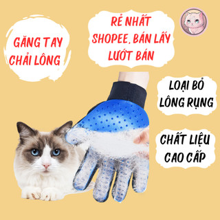 Găng Tay chải Lông Rụng Cho Chó Mèo, găng tay loại bỏ lông mèo