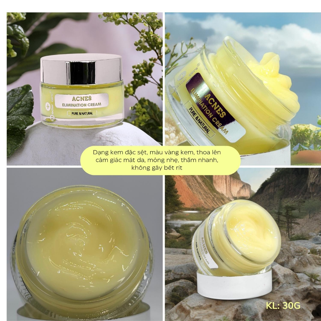 Kem giảm Mụn ẩn ,Mụn đầu đen cho da dầu Doctor Care Acnes Elimination Cream 30G
