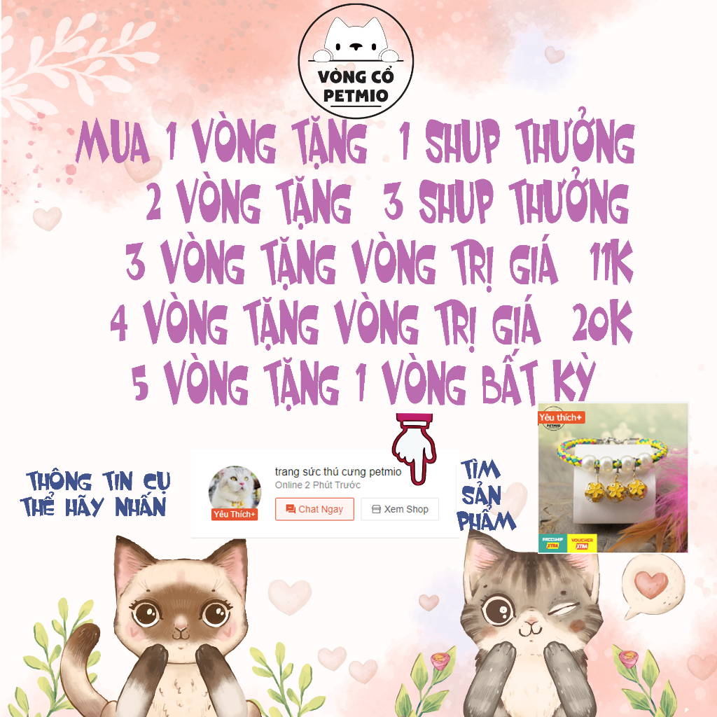 Vòng cổ cho mèo, vòng cho Chó Mèo,mã petmio gỗ đơn,vòng handmade Shop Tự Thiết kế cute cao cấp,có chuông,không sợ nước