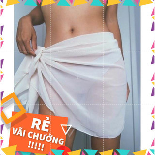 Khăn voan quấn bikini siêu hot 2 màu trắng/ đen