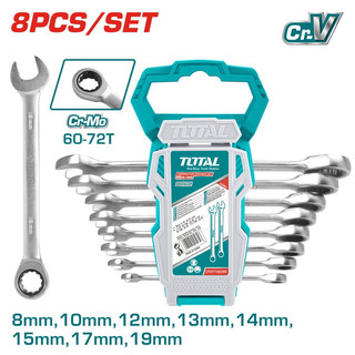   at8  Bộ cờ lê miệng vòng tự động 2 chiều TOTAL THT102RK086 