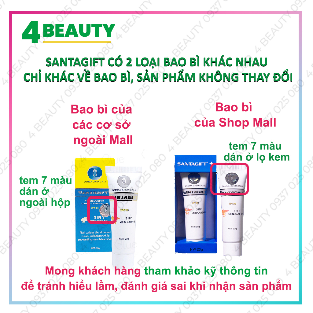 Kem Mụn Santagift SPF30 - Giảm Mụn, Mờ Thâm 20g