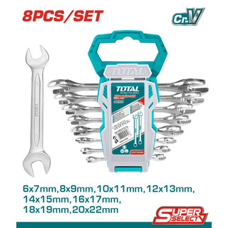 (KKT) Bộ 8 cờ lê 2 miệng TOTAL THT102386