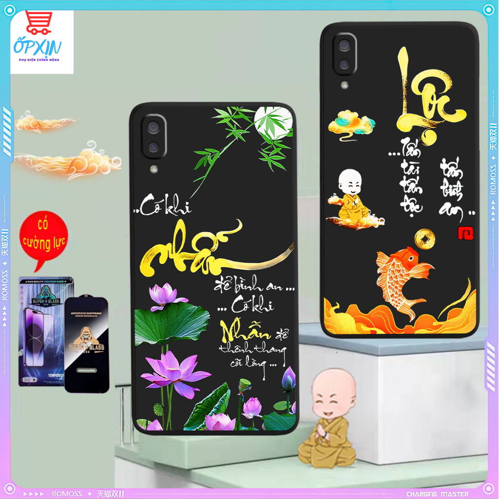 ( Ốp Xịn ) Huawei Y7 PRO 2019 Cạnh Vuông Bảo Vệ Cam /thư pháp, tài lộc, may mắn