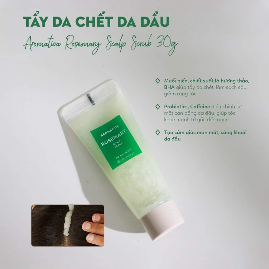 Set mini dòng sản phẩm hương thảo chăm sóc tóc rụng yếu AROMATICA ROSEMARY