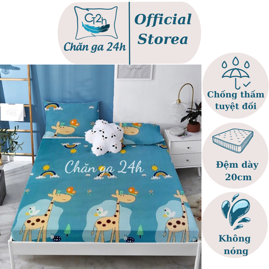 Ga Chống Thấm cotton hàn quốc, đủ kích thước 2m2, 1m6 20cm, 1m8 20cm. Nằm Trực Tiếp Không Nóng, K