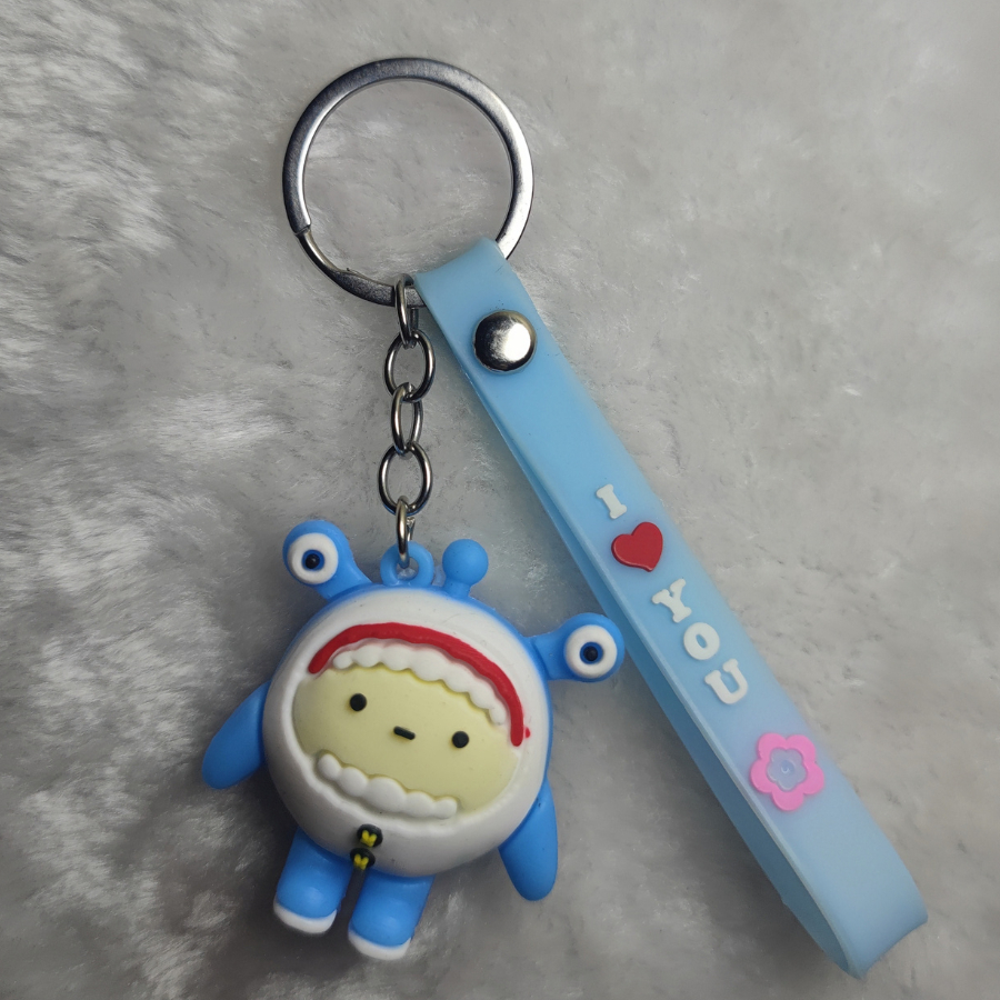 Móc khóa hình gấu dâu móc khóa lấp lánh nước móc chìa khóa ô tô xe máy móc balo cặp sách cute siêu đẹp dễ thương