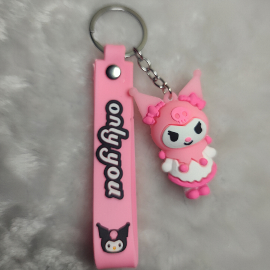 Móc khóa hình gấu dâu móc khóa lấp lánh nước móc chìa khóa ô tô xe máy móc balo cặp sách cute siêu đẹp dễ thương