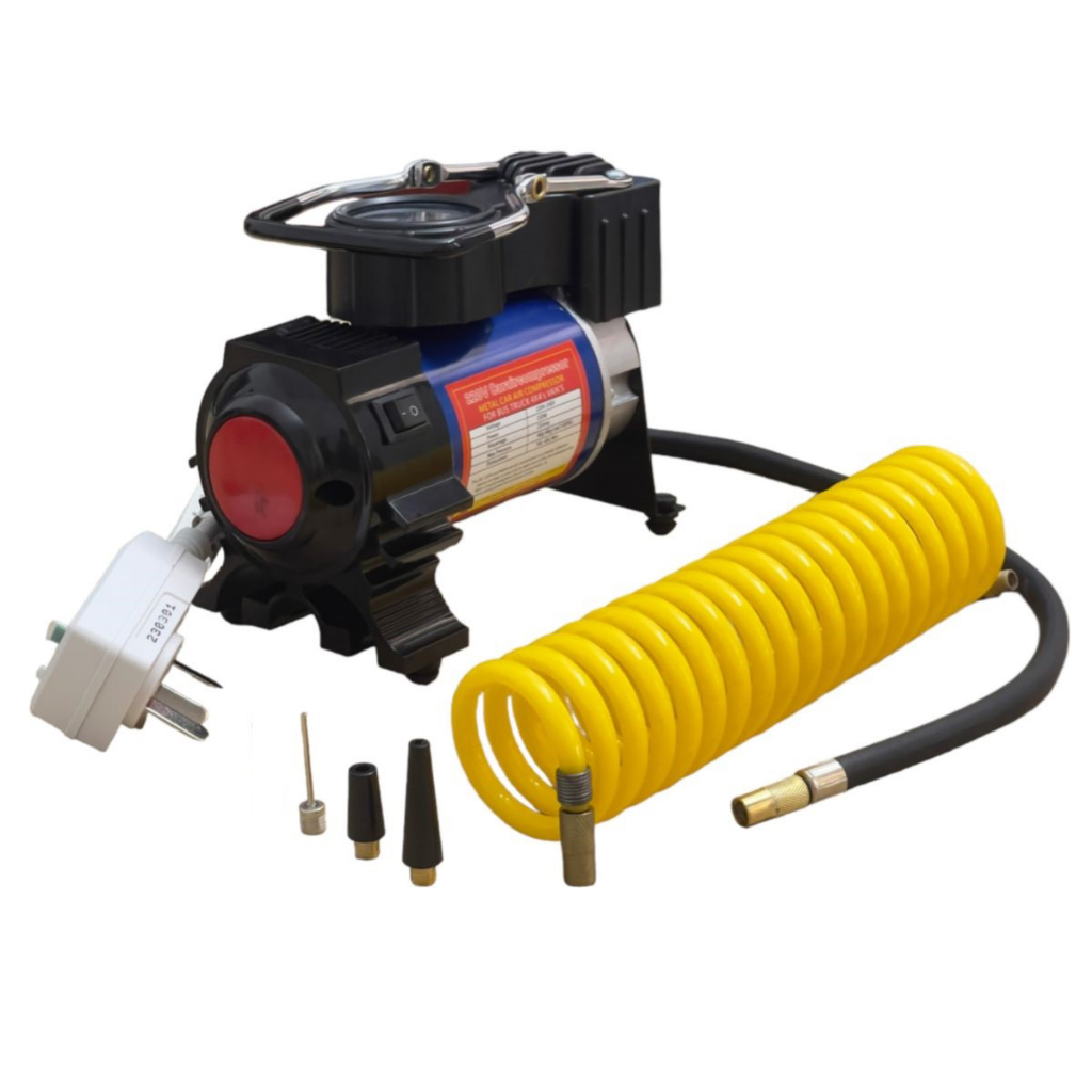 Bơm điện đa năng PapaTool, Máy bơm lốp ô tô mini, Bơm hơi mini 220V - Bơm nhanh, khỏe- Bơm hơi dùng điện 220V