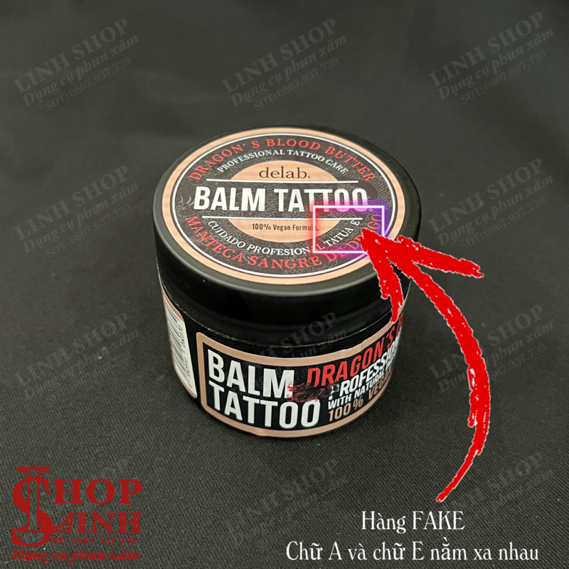 Dưỡng Balm Tattoo 50gam, dưỡng ẩm phục hồi môi, dưỡng mày môi, phun xăm hình nghệ thuật Linh Shop...