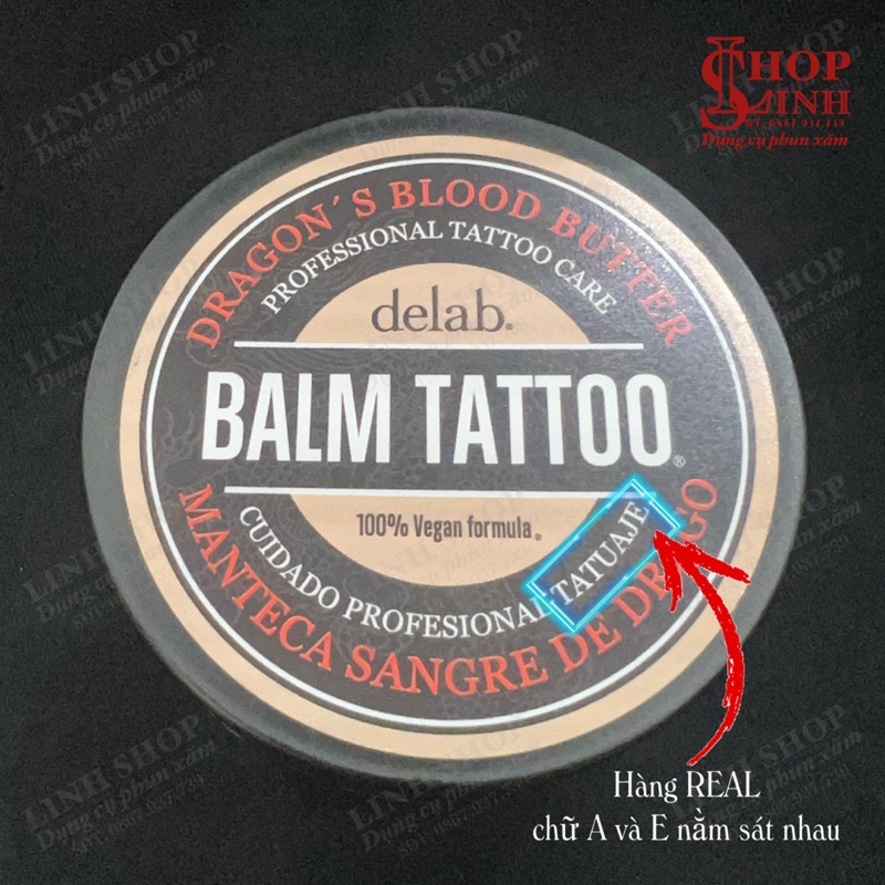 Dưỡng Balm Tattoo 50gam, dưỡng ẩm phục hồi môi, dưỡng mày môi, phun xăm hình nghệ thuật Linh Shop...