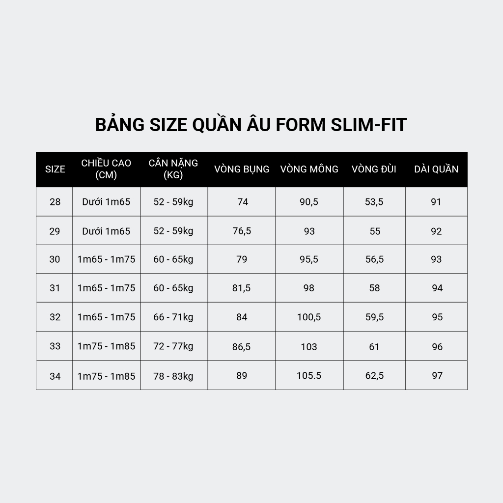 Quần Âu Nam Local Brand KRIK Form Slimfit Chất Liệu Poly Cao Cấp Không Bai Xù QA7009