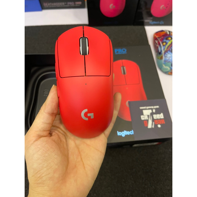 Chuột không dây Logitech G Pro X Superlight màu đỏ Chính hãng