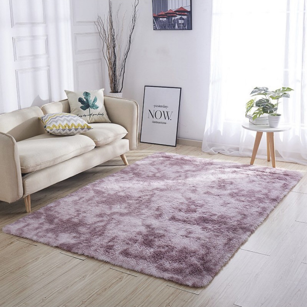 Thảm trải sàn, thảm lông loang trang trí phòng nhà của, deco cực đẹp
