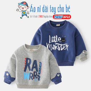 Áo nỉ dài tay cho bé WELLKIDS họa tiết đáng yêu thu đông 2023