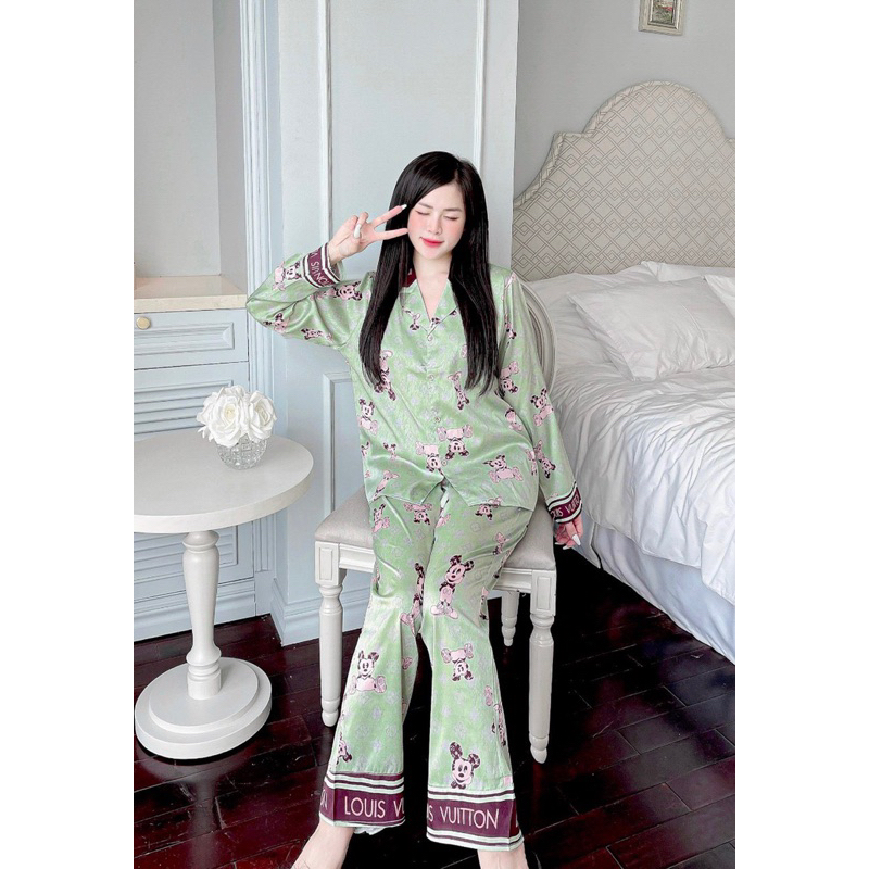 Size 45-60kg- hàng cao cấp pizama lụa xước