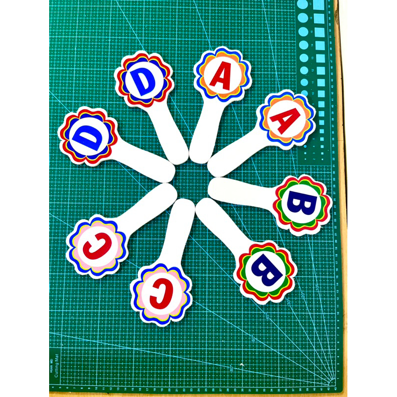 Thẻ Đáp Án ABCD Đ S có cán siêu bền 2 mặt