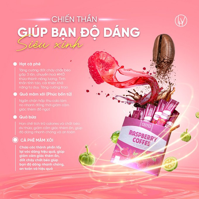 Cà phê giảm cân mâm xôi Raspberry Coffee Cà phê mâm xôi Chính hãng