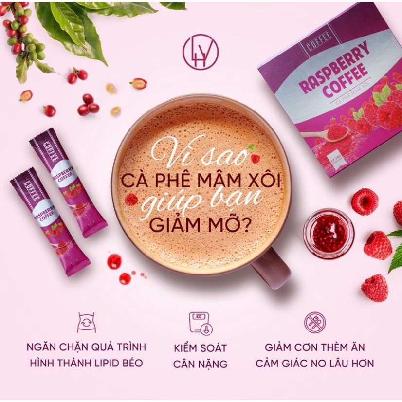 Cà phê giảm cân mâm xôi Raspberry Coffee Cà phê mâm xôi Chính hãng