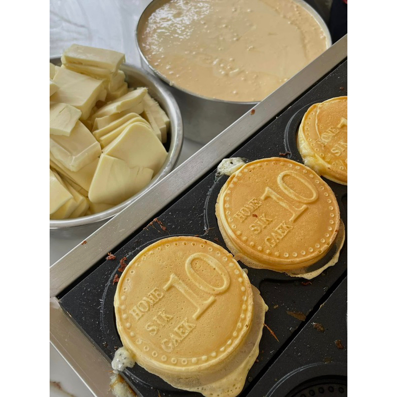 MÁY LÀM BÁNH ĐỒNG XU 10 ĐỒNG HÀN QUỐC HOT 2023 4 KHUÔN 3 Khuôn