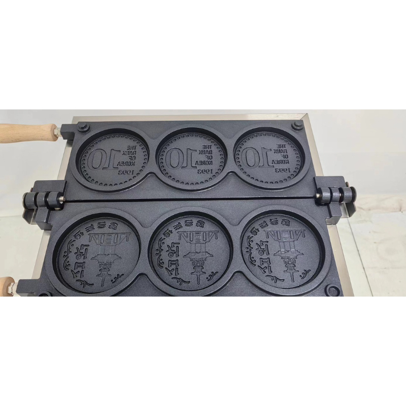 MÁY LÀM BÁNH ĐỒNG XU 10 ĐỒNG HÀN QUỐC HOT 2023 4 KHUÔN 3 Khuôn