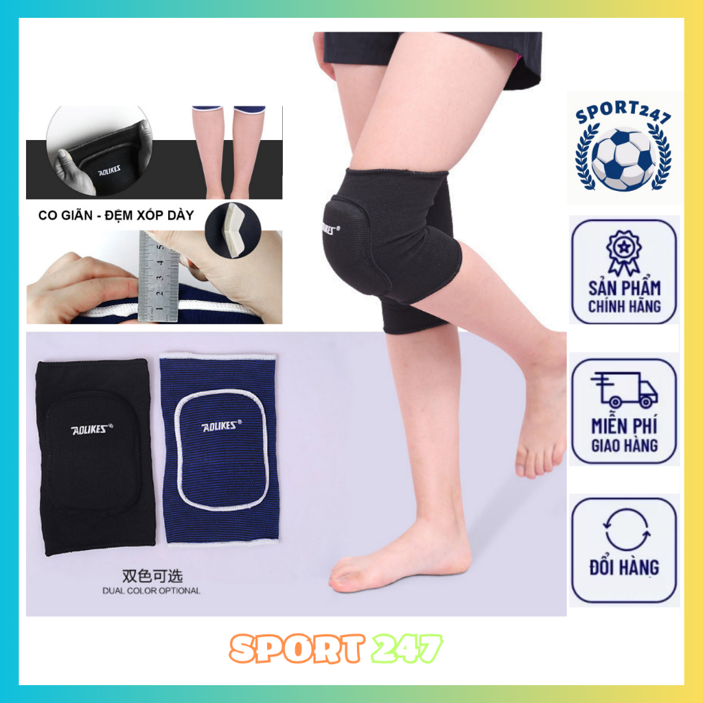 Đai Bảo Vệ Đầu Gối Có Đệm, Bó Gối Nữ, Bó Gối Thể Thao Chính Hãng Aolikes A0219