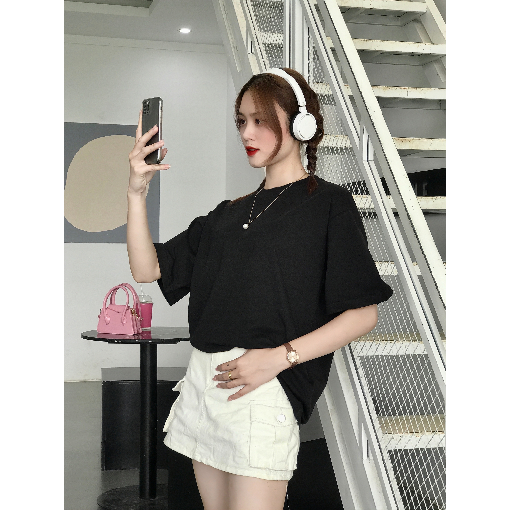 Áo thun trơn nam nữ Cattus đơn giản nhiều màu áo phông local brand 100% cotton  2 chiều dáng rộng cổ tròn oversize CT001