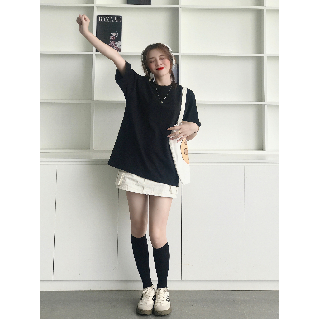 Áo thun trơn nam nữ Cattus đơn giản nhiều màu áo phông local brand 100% cotton  2 chiều dáng rộng cổ tròn oversize CT001