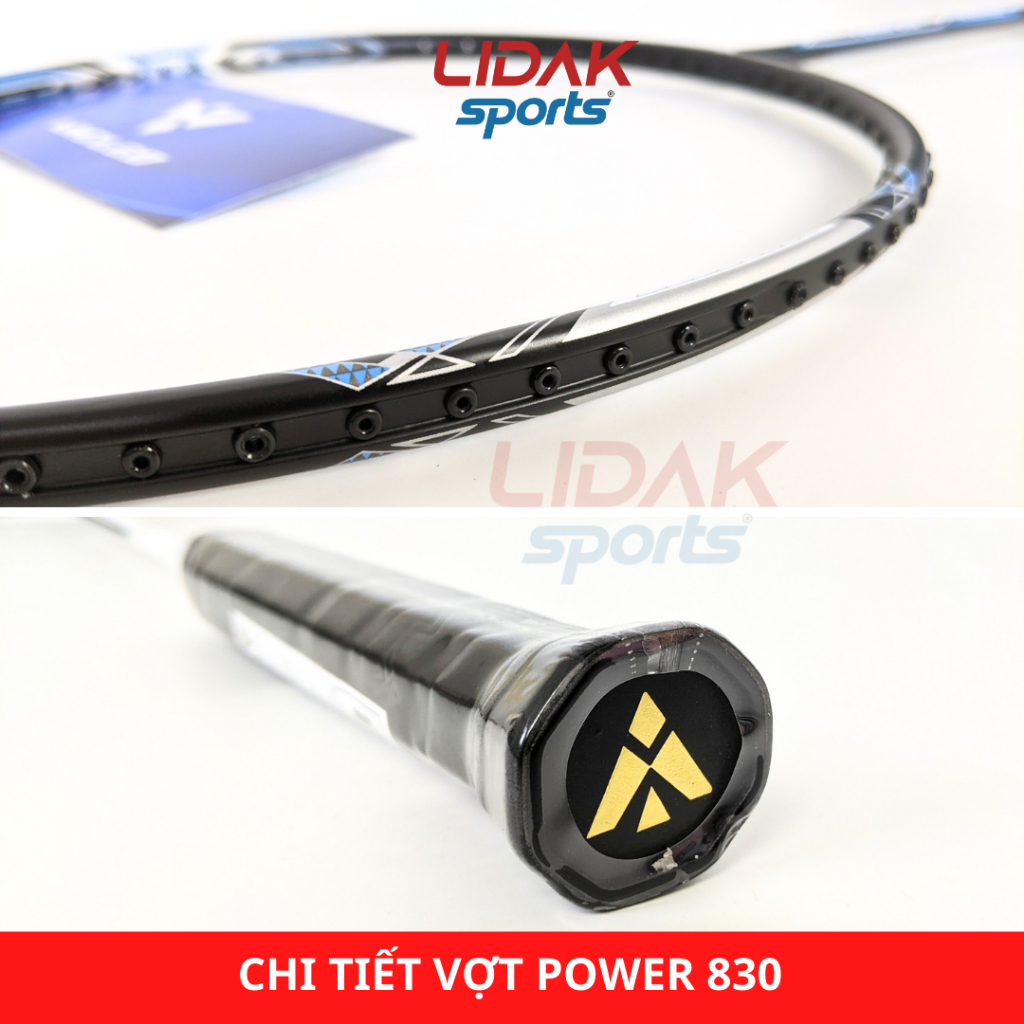 Vợt cầu lông căng 10kg đến 11kg Vicleo Power 830 chính hãng khung carbon siêu nhẹ công thủ toàn diện - LIDAK SPORT