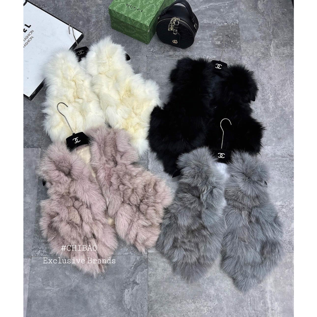 Áo ghile lông cao mềm mượt 4 màu qc