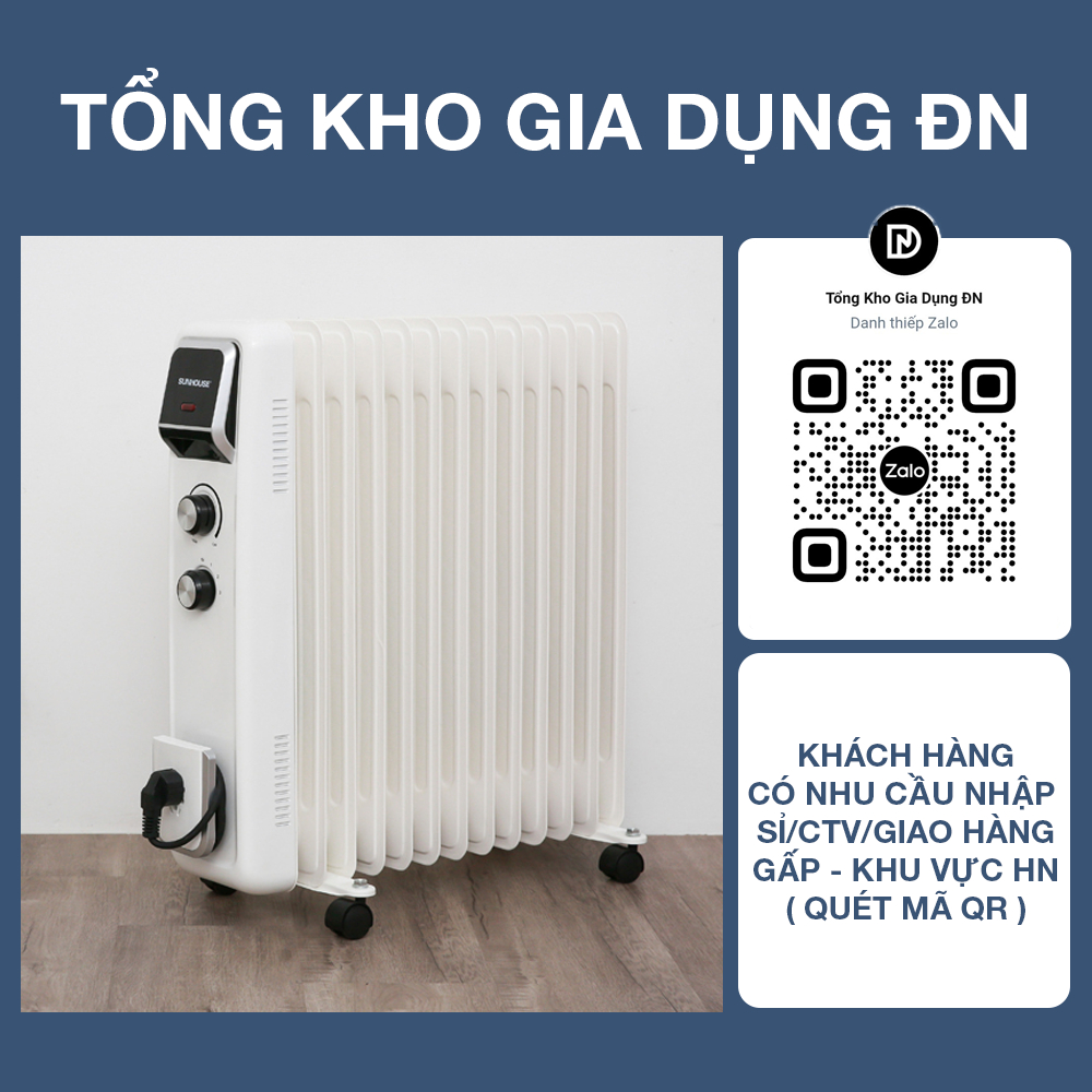 Máy sưởi dầu 13 lá SUNHOUSE SHD7084 - Bảo hành 12 tháng