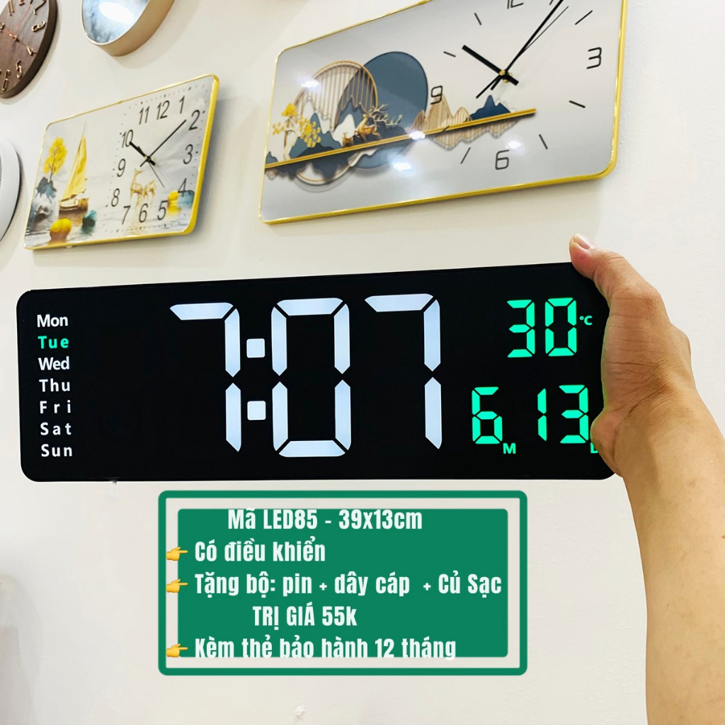 Video thật - Đồng hồ Treo tường Led 3D Bảo hành 12 tháng tại Mii Decor