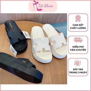 Dép lê nữ H, Dép Nữ, Dép HM, Dép đế 3p cao su 2 màu, siêu bền êm, nhẹ, loại 1.