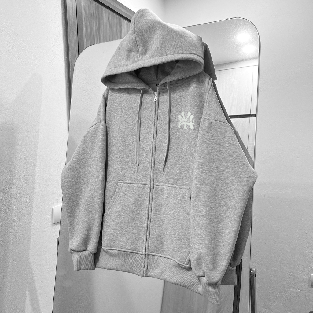 Áo Khoác Hoodie Zip Meanstore Khoác Nỉ Nam Nữ Đôi Form Rộng Vải Nỉ Lót Lông, Bông Dày Mũ, Dây Kéo Đen, Xám Tiêu - KNNY1