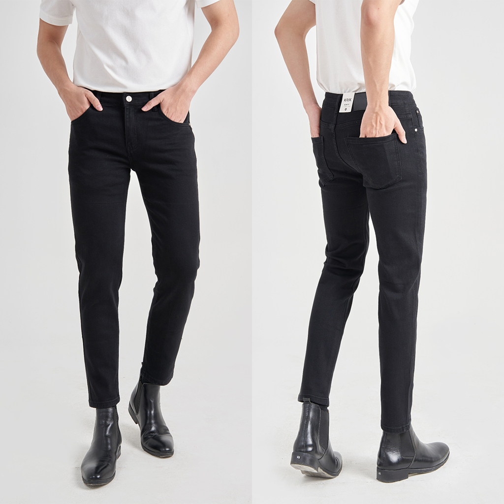 Quần Jean Nam Local Brand KRIK Form Slimfit Hàn Quốc Chất Liệu Cotton Cao Cấp QJ0363