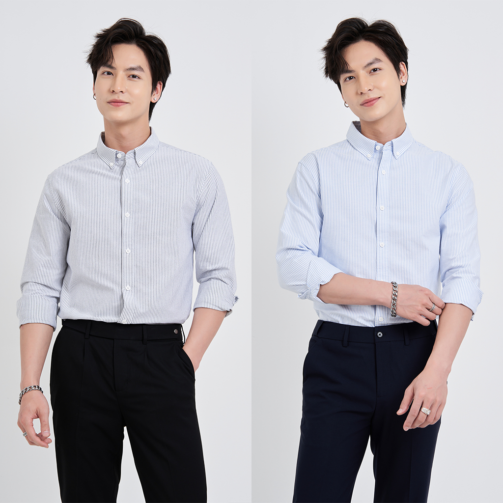 Áo Sơ Mi Dài Tay Nam Local Brand KRIK  Form Slimfit Kẻ Sọc Tinh Tế Trẻ Trung SD3046