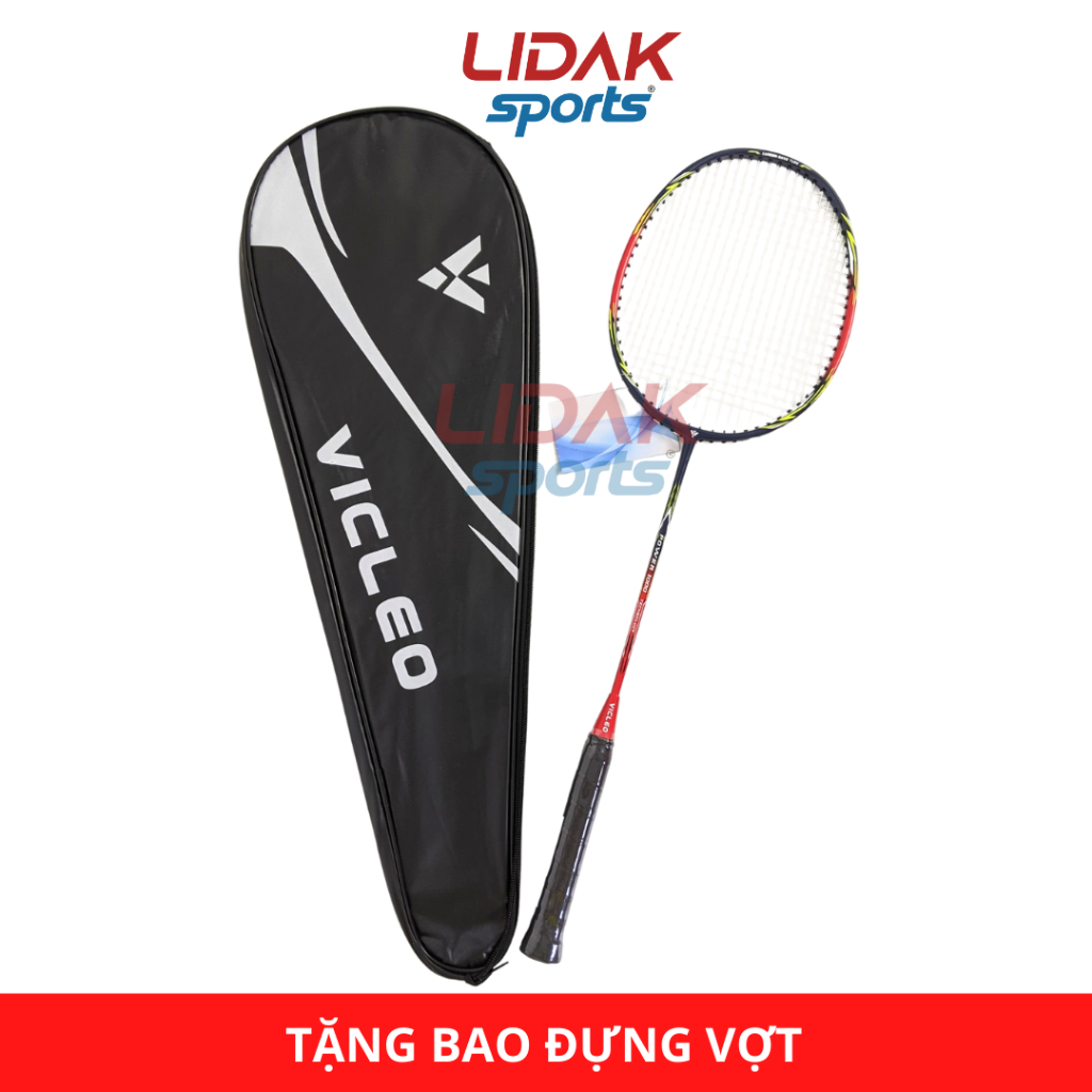 Vợt cầu lông giá rẻ VICLEO khung carbon siêu nhẹ cho người lớn, học sinh, cho bé chơi phong trào - LIDAK SPORT