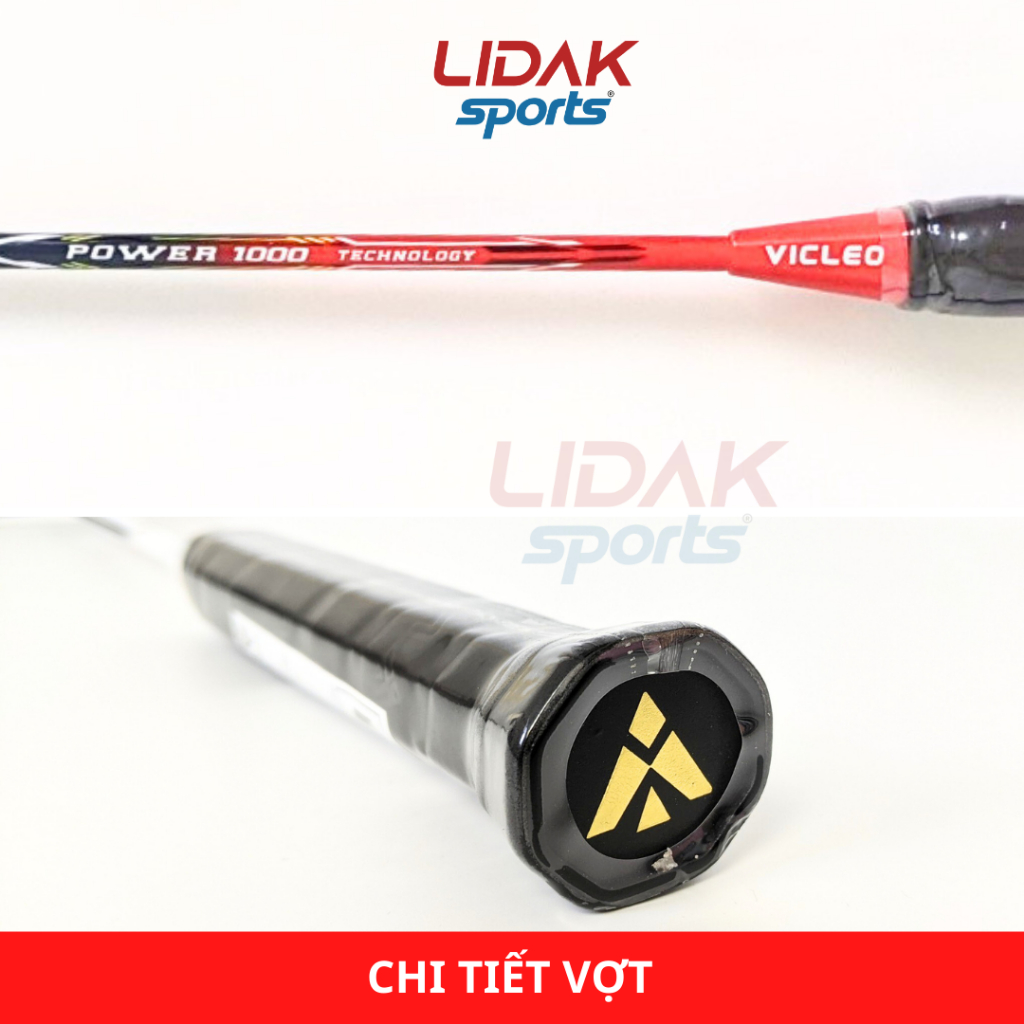 Vợt cầu lông giá rẻ VICLEO khung carbon siêu nhẹ cho người lớn, học sinh, cho bé chơi phong trào - LIDAK SPORT