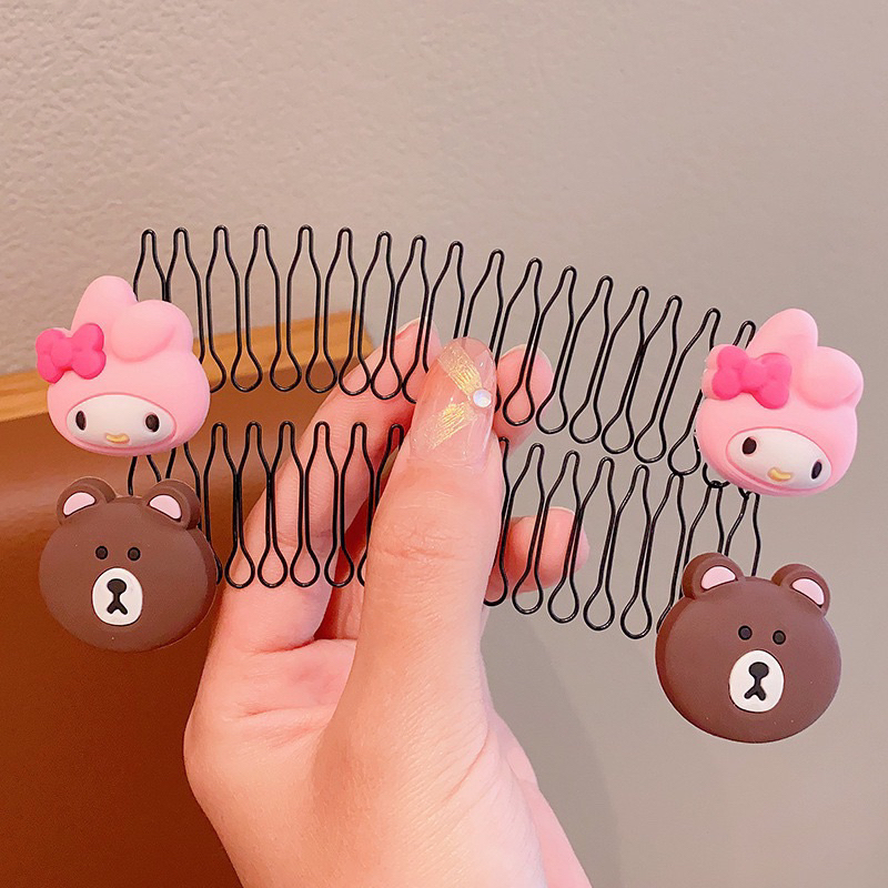 Set 5 Lược Chải Tóc Tạo Kiểu Hoạt Hình Dễ Thương Cho Bé Gái